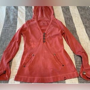 Vtg edc by Esprit Women Sz S Bubblegum Pink Pullover Hoodie Sweatshirt Butterfly